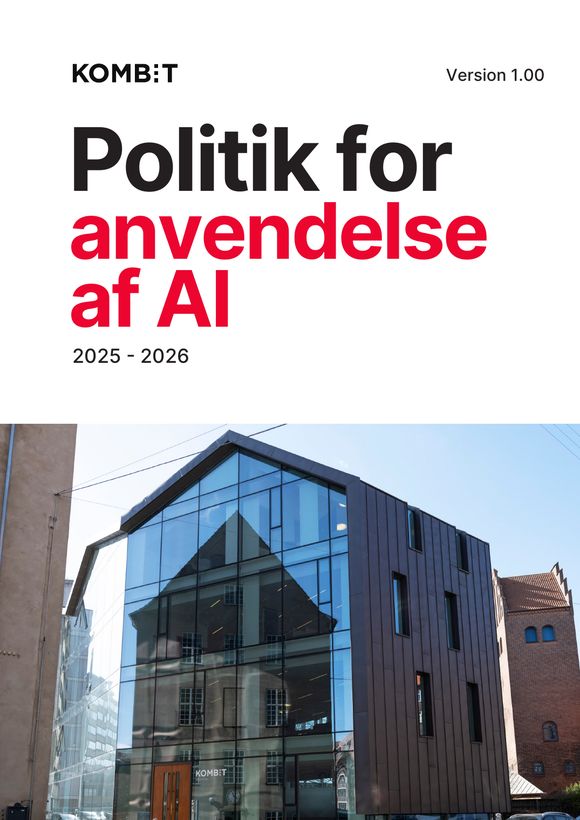 Forside til KOMBITs Politik for anvendelse af AI 2025–2026